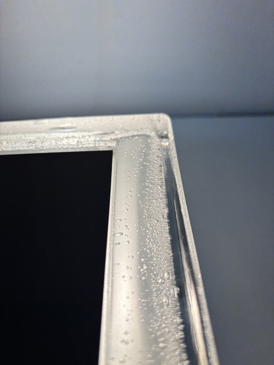 Image 1 of lampada da tavolo di Bega lampada da tavolo in alluminio e dikwandig kristal ijsglas