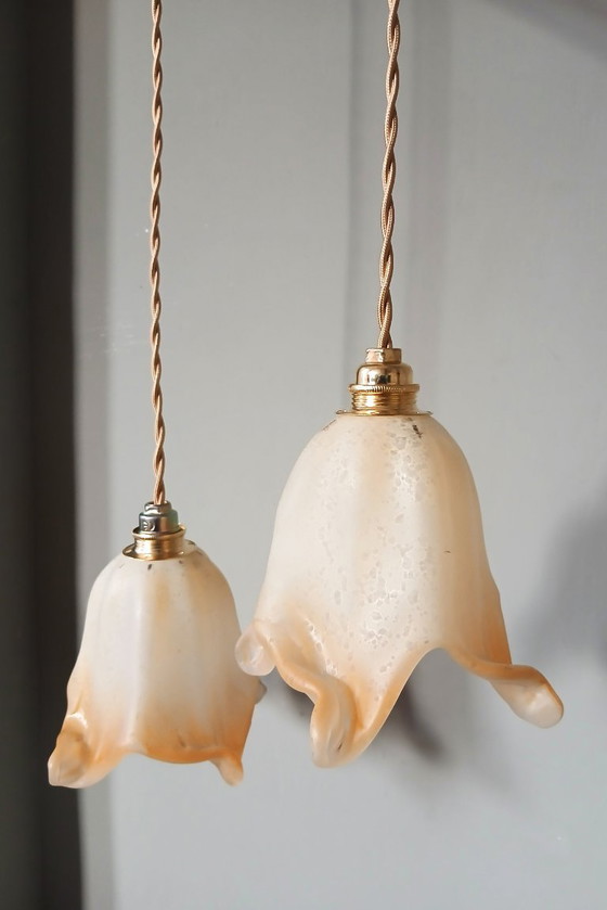Image 1 of Set di 2 lampade a sospensione vintage in stile Murano - Mid Century - Italia