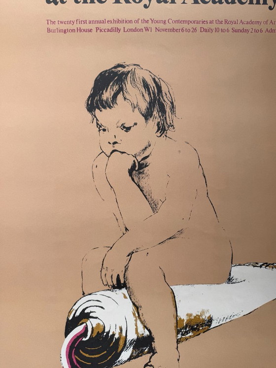 Image 1 of Young Contemporaries – Poster voor de 21e jubileumtentoonstelling (1970), herdruk, gedrukt in het Verenigd Koninkrijk