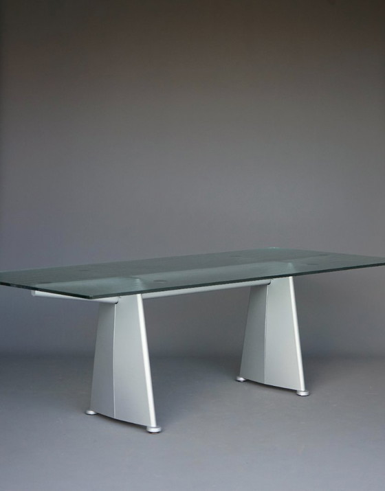 Image 1 of Table de Salle à Manger Trapèze Jean Prouvé pour Tecta, 1980s