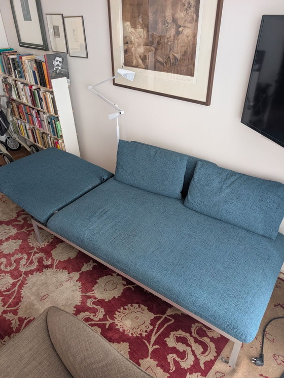 Letto da giorno/Recamiere Brühl in blu/petrolio, Letti da giorno, Metallo, Tessile (foto 5 di 5)