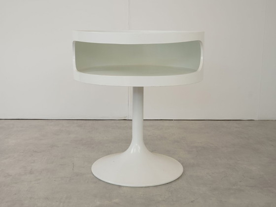 Image 1 of Table d'appoint Opal Luna, design vintage, style années 70, époque spatiale