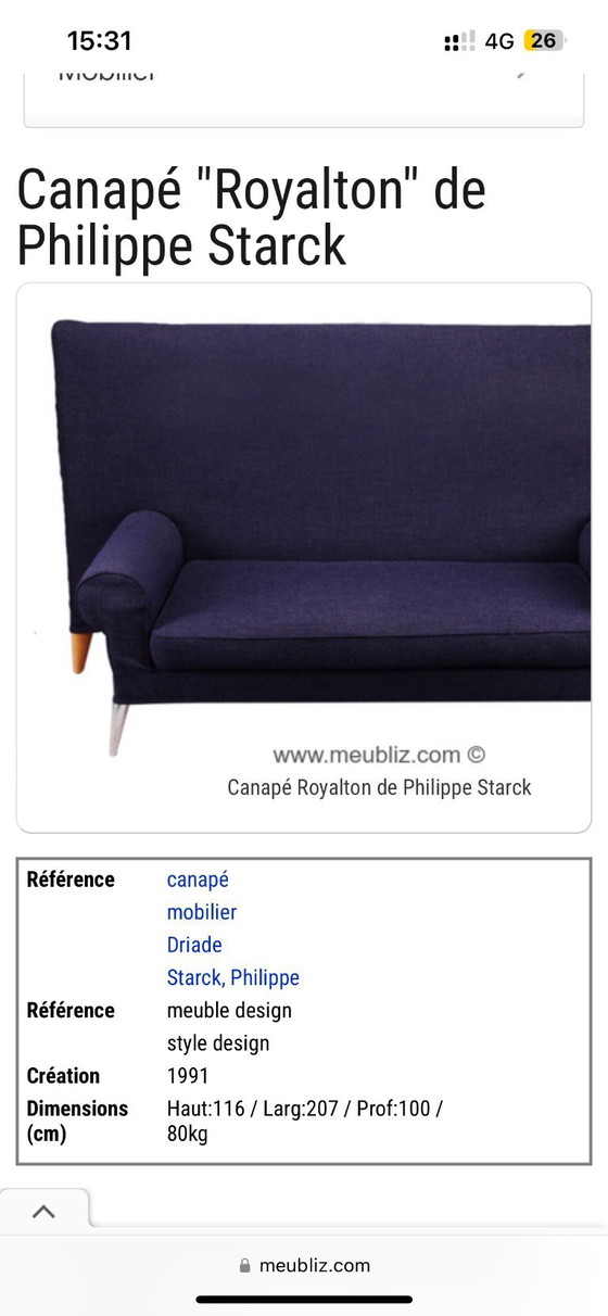 Image 1 of Sofás, sillones y otomanas Royalton Philippe Starck