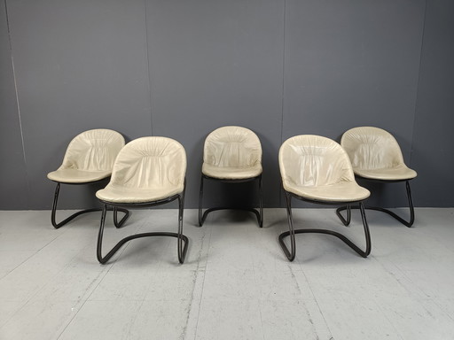 Gastone Rinaldi 'Pascale' eetkamerstoelen, 1970S - set van 5