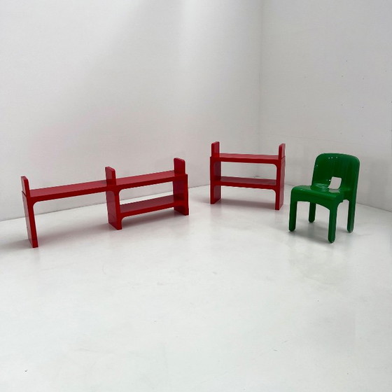 Estantería modular roja de Olaf Von Bohr para Kartell, años 70 – Librerías, Plastic (photo 9 of 13)