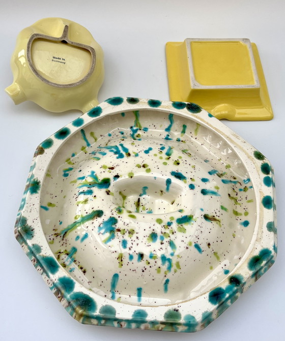 Image 1 of Mid-century ceramic ashtrays – collection, West Germany ca. 1955–1970