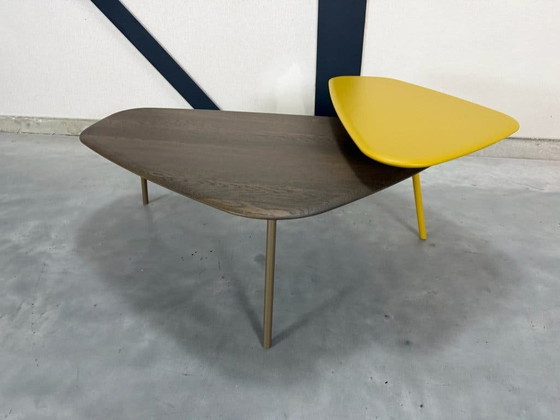 Leolux Tilio table - as new – Coffee tables, polished steel, Wood (photo 5 of 8)