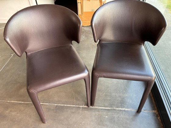 Image 1 of 2 sedie in pelle Cassina Hola 367