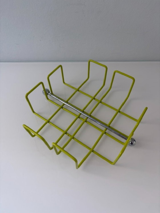 Porte-serviettes Design Rétro Vert Citron Acier Fil – Accessoires de table (photo 5 of 20)