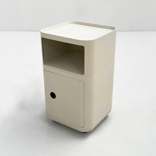 White Square Componibili Storage Unit by Anna Castelli for Kartell, 1970s