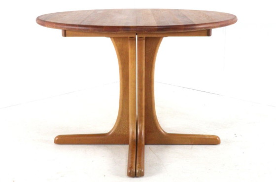 Vintage Round 2x Extendable Dining Table Danish – Wood (photo 4 of 18)