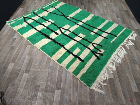 Boujaad vloerkleed, ecru met geometrische patronen, 250cm x 150cm – Vloerkleden en tapijten, Wool (photo 4 of 7)