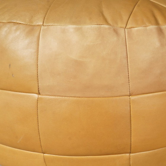 Image 1 of Vintage leather patchwork pouf – 1970s
