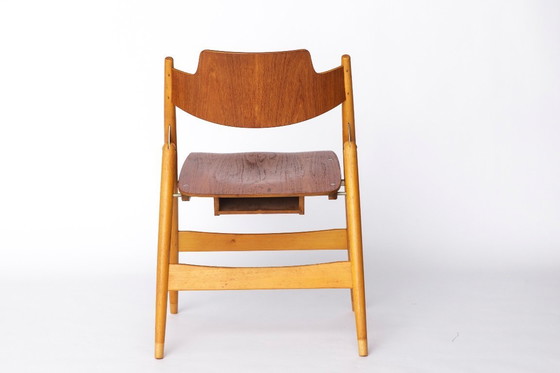 Image 1 of 1 van 10 Egon Eiermann SE18 klapstoel, 1950 Wilde + Spieth, Vintage Mid Century Beuken Eetkamerstoel, Duits ontwerp