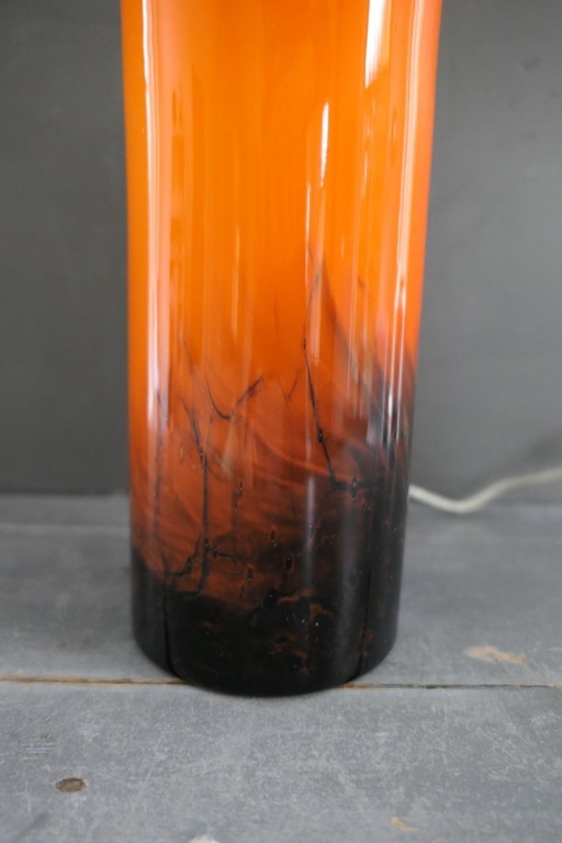 Vintage Eglo glass table lamp cylinder