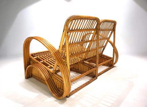 Canapé deux places en rotin Paul Frankl Design, 1940