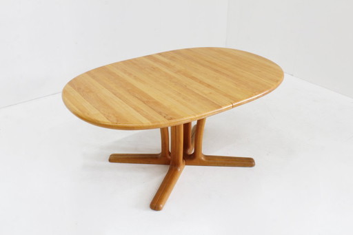 Vintage Danish oval extendable dining table Dyrlund