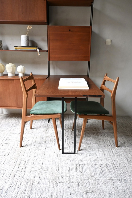 Wandsysteem Modulair Van Omnia Hilker Jaren 60 Vintage – Wandkast, Wood, Metal (photo 11 of 15)