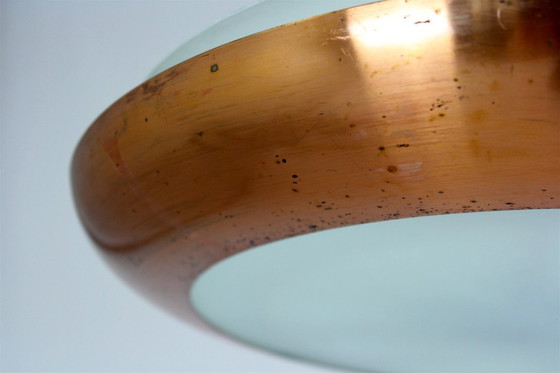 Image 1 of Bauhaus UFO-hanglamp van Josef Hurka voor Napako, jaren 1930.