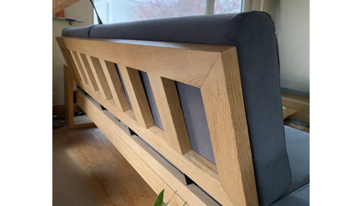 Minimalist oak design armchair – 325 cm – handmade – Japandi style