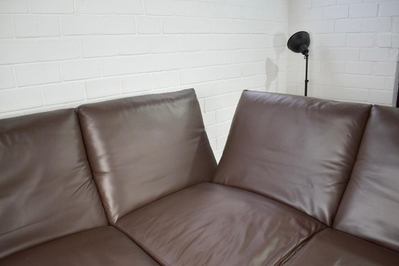 Image 1 of Divano in pelle Koinor Raoul in marrone con braccioli e schienali regolabili