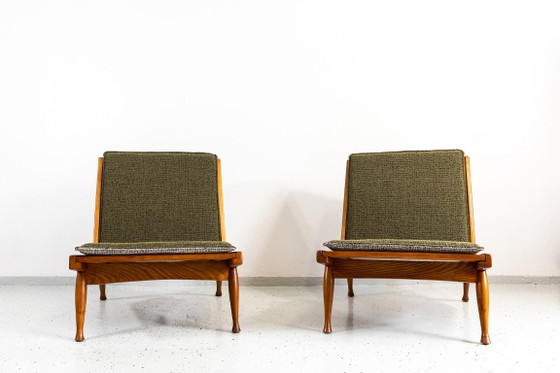 Mid Century Armchairs By Marian Grabinski, KFM, Poland, 1960s – Krakowskie Fabryki Mebli, Textile, Wood (photo 11 of 23)
