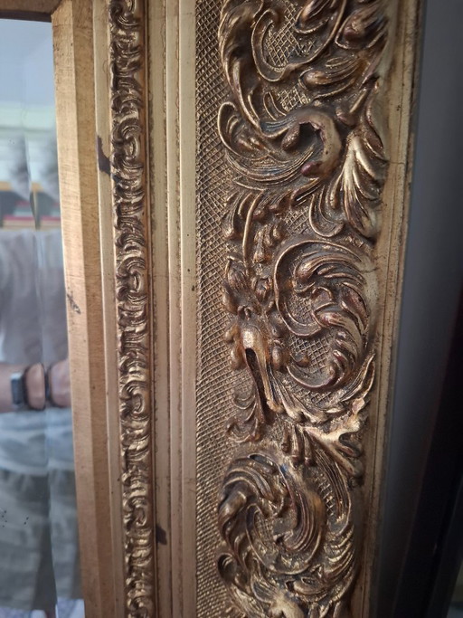 Grote facetspiegel met een rijk gedecoreerde barokke gouden lijst – Wood, Glass (photo 2 of 5)
