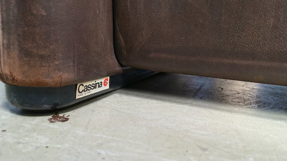 Image 1 of Canapé Maralunga en cuir par Vico Magistretti pour Cassina, 1970