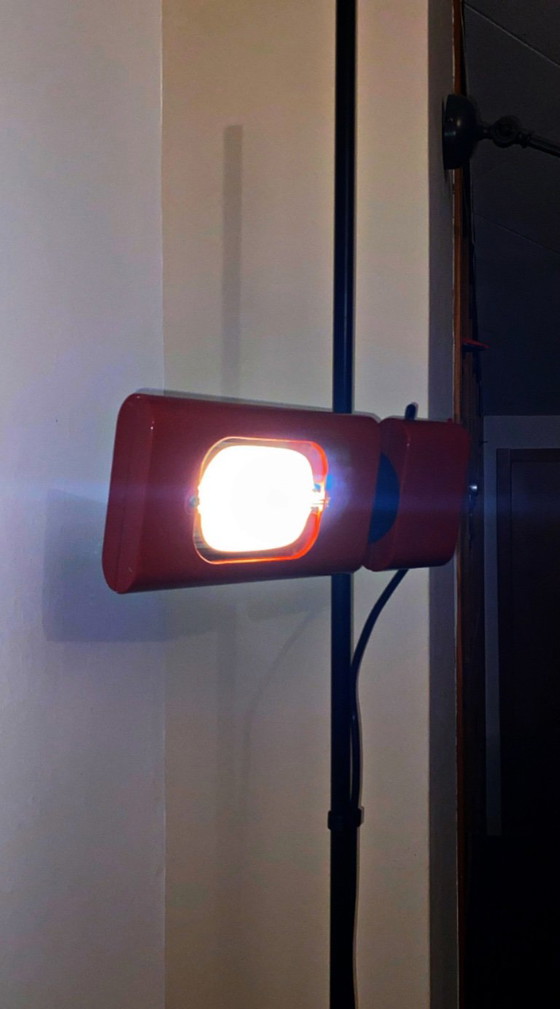 Artemide Aton Terra Floor light, Design Ernesto Gismondi (1980s), Red, Aluminium, Black (photo 6 of 6)