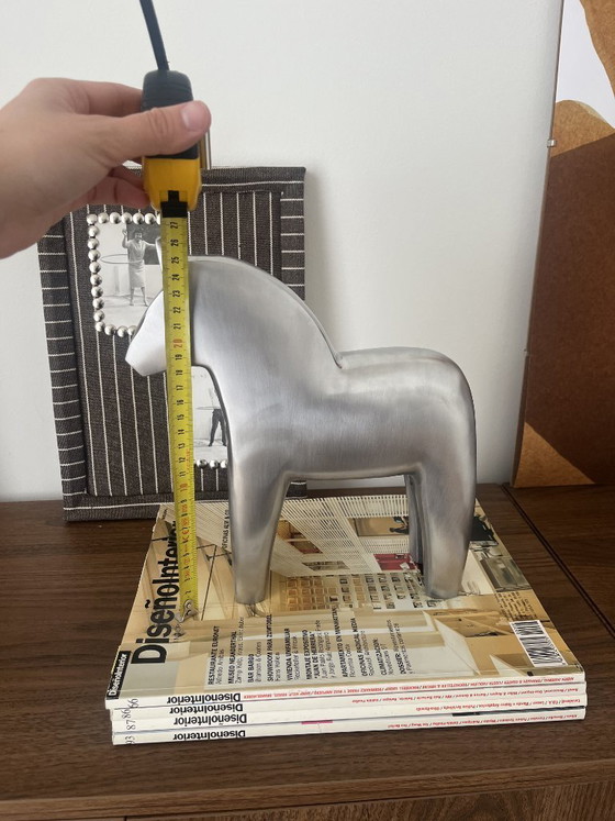Image 1 of Dala Paard aluminium IKEA Finansiell 1999 vintage verzamelaar