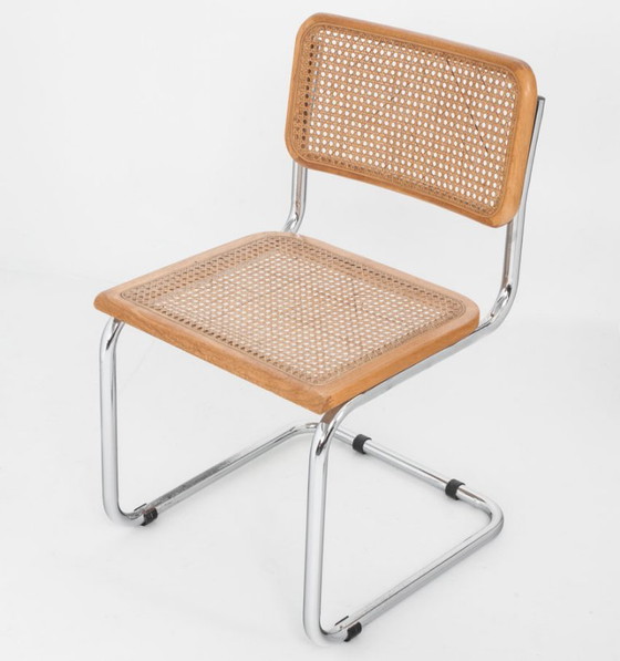 Set di 6 sedie Cesca. Realizzate su disegno di Marcel Breuer. Anni '80. – Sedie da pranzo, Wood, Wicker (photo 3 of 26)
