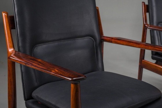 Image 1 of Dänische Modell 431 Sessel aus Leder von Arne Vodder für Sibast Møbler, 1960er, 4er-Set