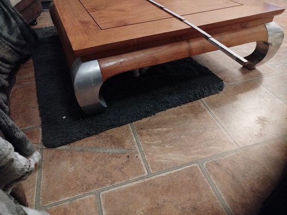 Image 1 of Jan de Bouvrie Design Opiumtisch Teak solid Aluminium“.