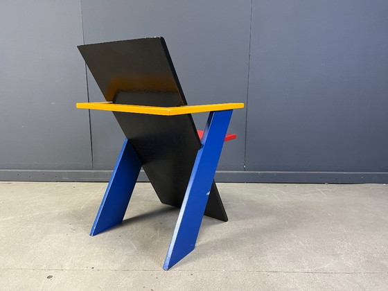 Image 1 of Colourful postmodern armchair, 1980s