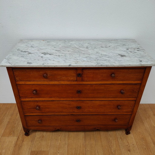 Vintage Country Anrichte Kommode Kommode Bad Schrank mit Marmorplatte