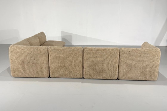 Divano modulare in tweed di Strafor, Francia - anni '80 – Divani modulari, Textile (photo 3 of 8)