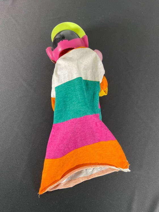 Image 1 of Pair of Vintage Boxing Hand Puppets Asian Man and Clown