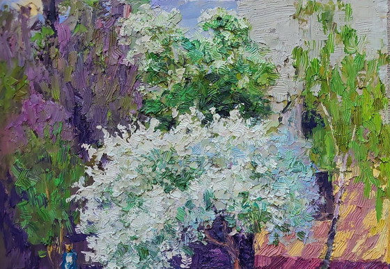 Original Oil Painting City Motif Spring Walk Around the City – Paintings & Drawings, Canvas (photo 4 of 7)
