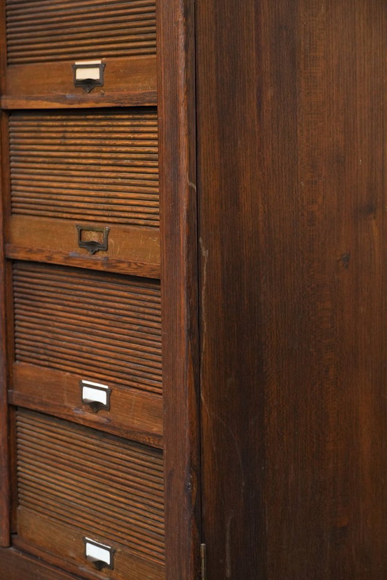 Image 1 of Antique filing cabinet / notary cabinet made of oak from the late 19th / early 20th century