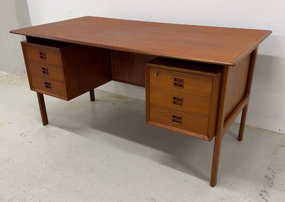 Image 1 of Teak Executive Desk By Arne Vodder For Brouer, 1960s