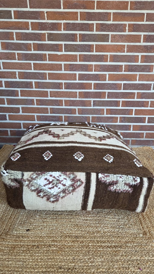 Pouf berbère vintage – hockers en poefs, Wool