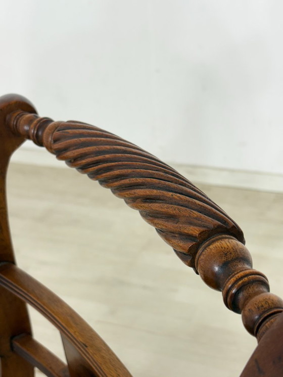 Image 1 of Sedia da scrivania inglese, poltrona, vintage Regency