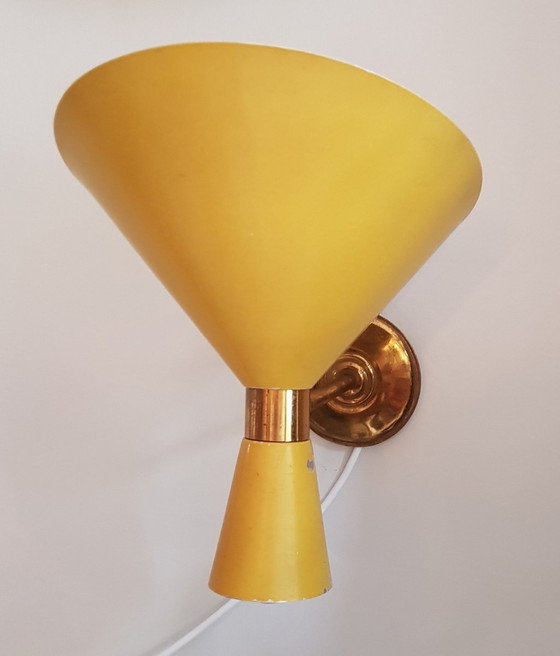 Image 1 of 2X appliques Diabolo en laiton et métal, 1950S