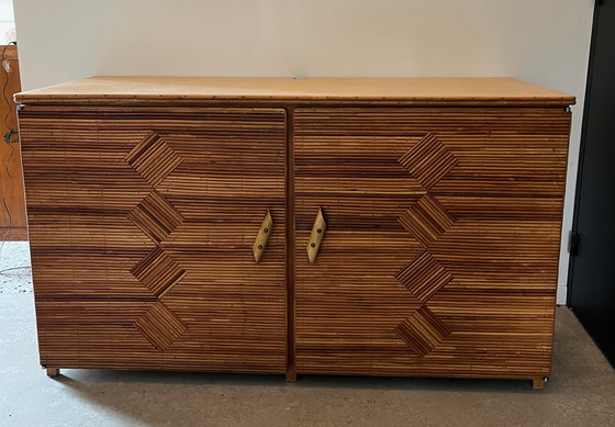 Image 1 of Rattan Marquetry Buffet