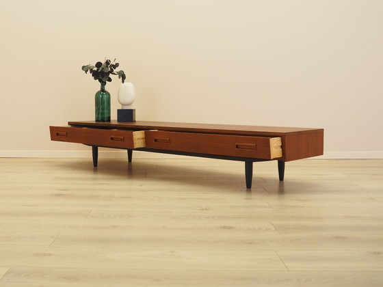 Image 1 of Buffet bas en teck, design danois, années 1960, fabriqué au Danemark