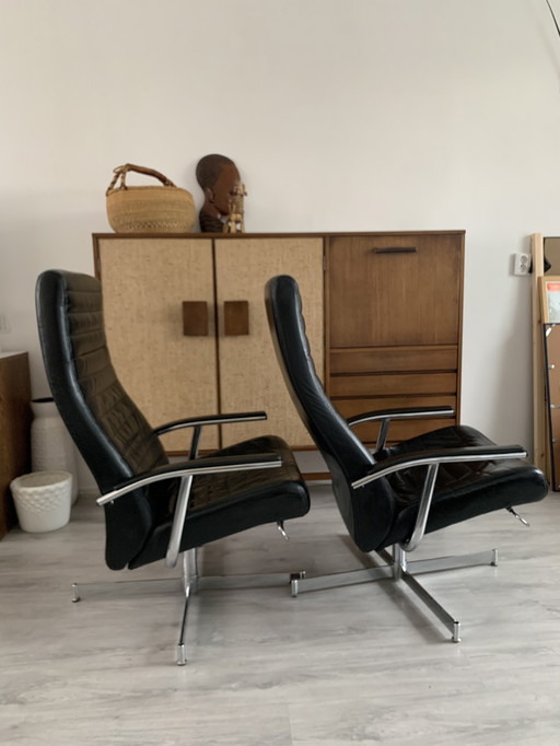 2 vintage 70s swivel chairs by Bolia - Denmark