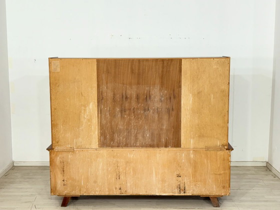 Image 1 of Prachtige vintage hoge kast / barkast / dressoir / vitrinekast