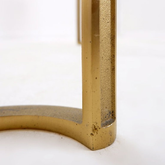 Image 1 of Table basse carrée Peter Ghyczy - Années 1970 - Style Hollywood Regency