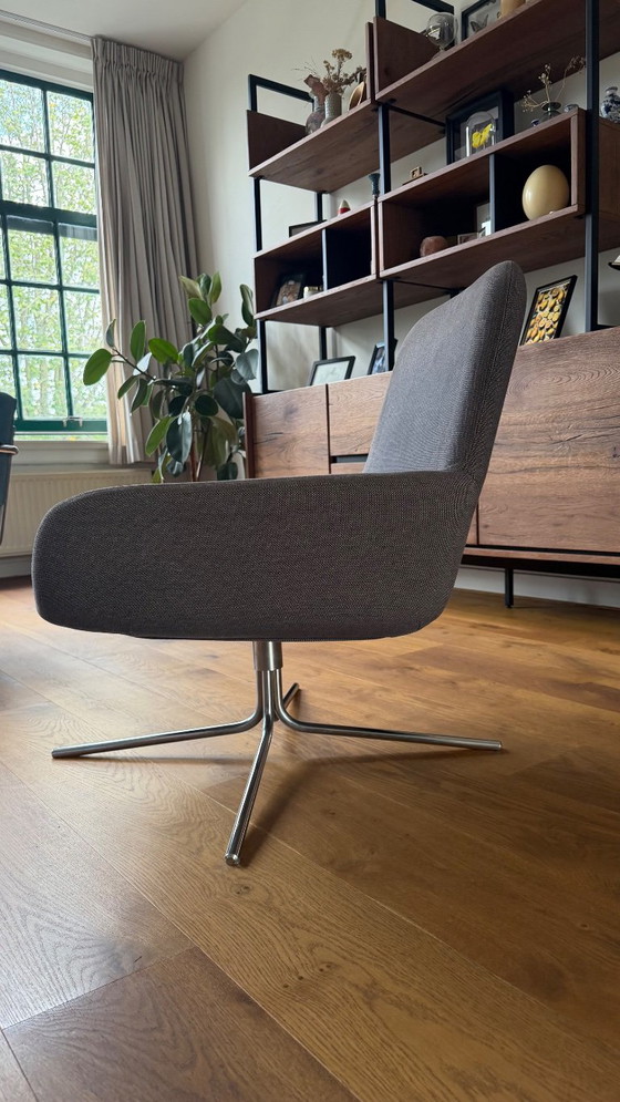 Softline Coco Poltrona Girevole – Poltrona di Design – Grigio – Busk+Hertzog – Sedie girevoli, Textile, Chrome (photo 5 of 5)
