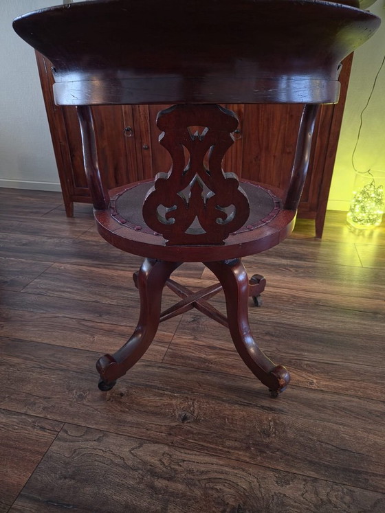 Antique Victorian Swivel Chair – Wood (photo 2 of 5)